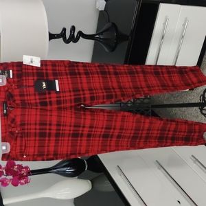 NWT YMI collection high-rise skinny stretch jeans red/black